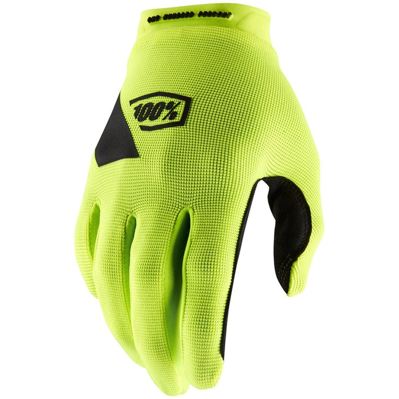 100% Ridecamp Gloves – Flourescent Yellow, Full Finger, Men’s, 2X-Large