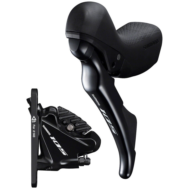 105 ST-R7020 Left Standard Reach Double Hydraulic Brake/Shift Lever BR-R7070 Front Flat Mount Caliper Fork Adaptor