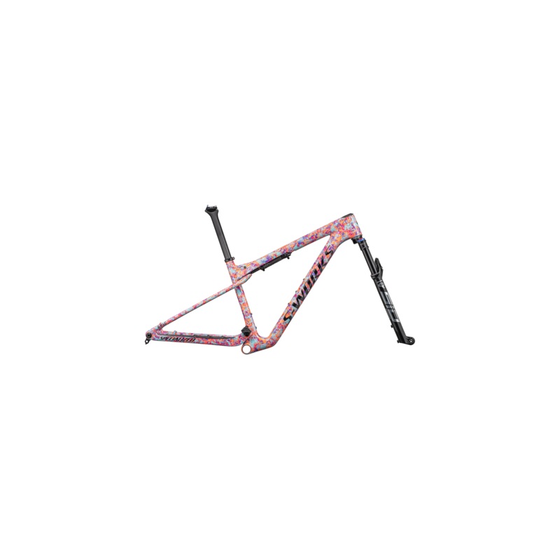 2023 Specialized S-Works Epic World Cup 29″ Mountain Frameset – X-Small, GLOSS LAGOON BLUE / PURPLE ORCHID / BLAZE IMPASTO