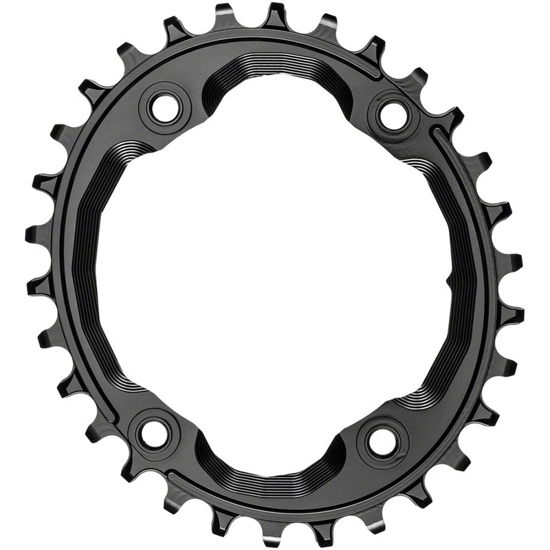 absoluteBLACK Oval 96 BCD Chainring Shimano XTR M9000 – 30t 96 Shimano Asymmetric BCD 4-Bolt Narrow-Wide BLK