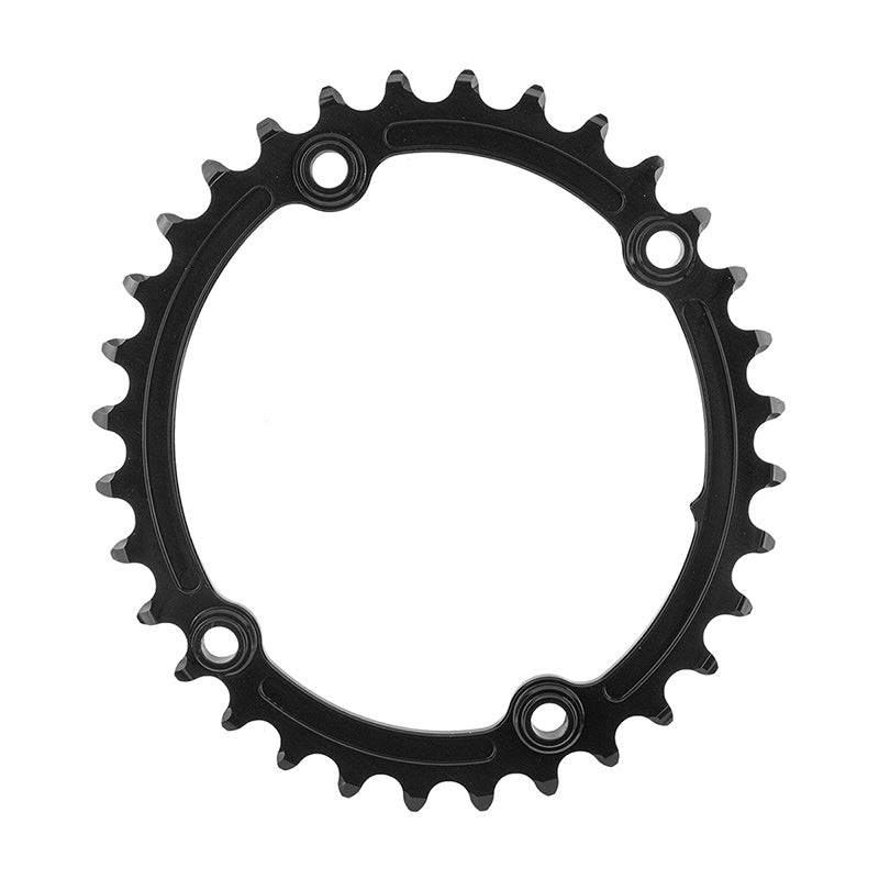 absoluteBLACK Premium Sub-Compact Oval 110 BCD Road Inner Chainring – 32t 110 Shimano Asymmetric BCD 4-Bolt BLK