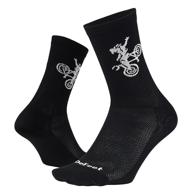 DeFeet Aireator Buck Wild Cycling Socks  Lightweight, Breathable, Recycled Polyester & Nylon, Moisture-Wicking, Durable Bike Socks for All Sizes