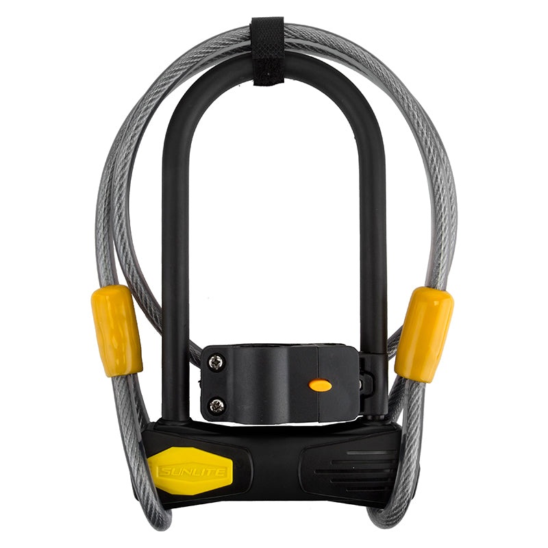 Sunlite Defender U Medium + Cable 14mm 3.5×7`/8.89×17.78cm Key Blk Included