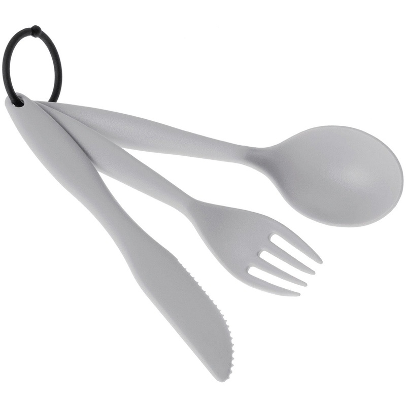 Compact and Durable GSI Outdoors Tekk Cutlery Set in Eggshell Finish