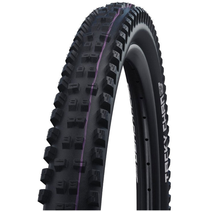 Schwalbe Tacky Chan Tire – 27.5 x 2.40 Tubeless Folding BLK Evolution Line Super Downhill Addix Ultra Soft E-50
