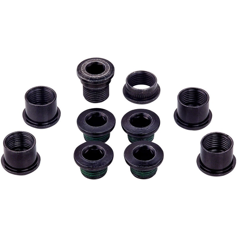 SRAM 5-Arm Hidden Bolt Road Crank Chain Ring Bolt Kit for 1x Crankset, Steel, Black