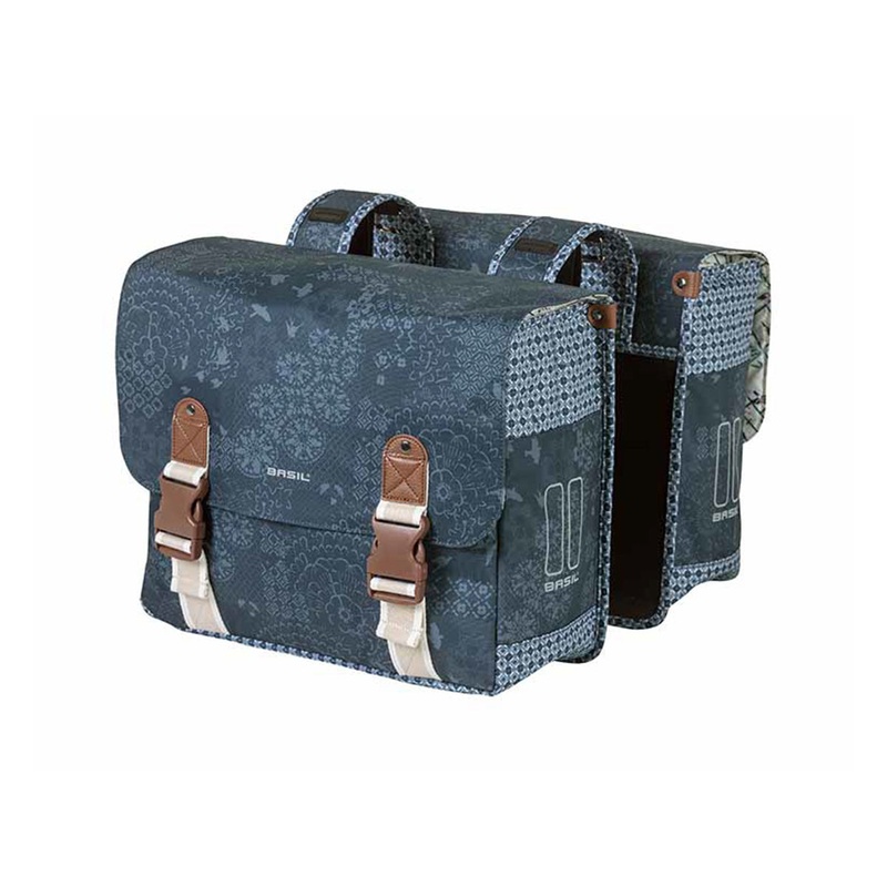 Basil Bohme Double Pannier Bag – Blue