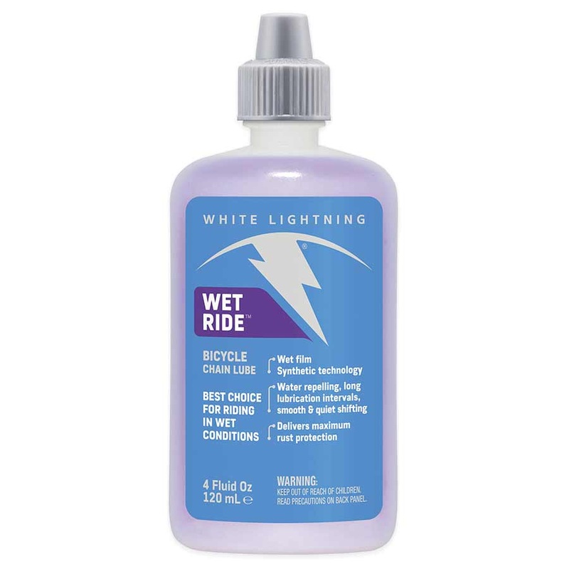 White Lightning Wet Ride Bike Chain Lube – 4oz Drip