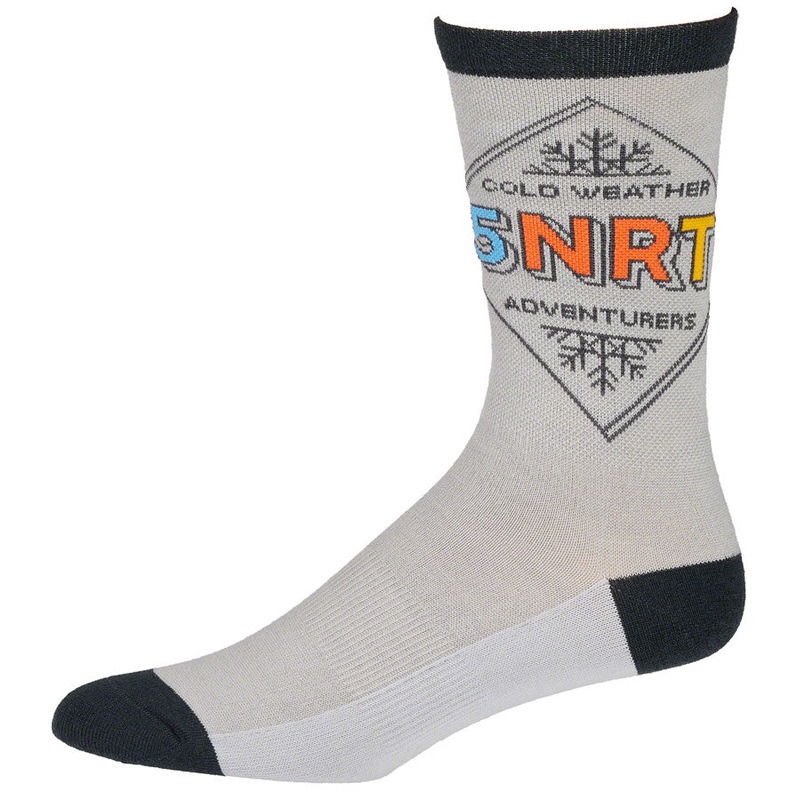 45NRTH Adventure Crew Lightweight Wool Sock – Gray/Dark Blue Small