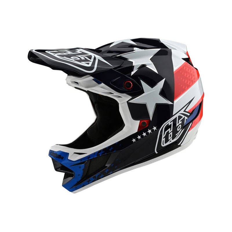Troy Lee Designs D4 Composite Full Face Helmet – Freedom 2.0 – Red-White – 2020