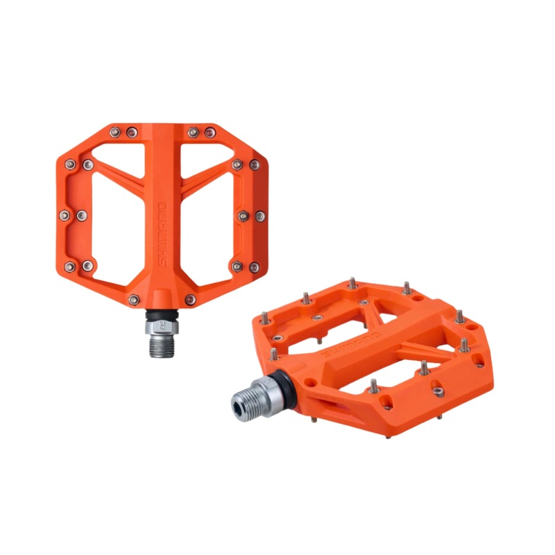 Shimano  PD-GR400 Composite Platform Pedals – Removable Pins – 9/16″ – Orange