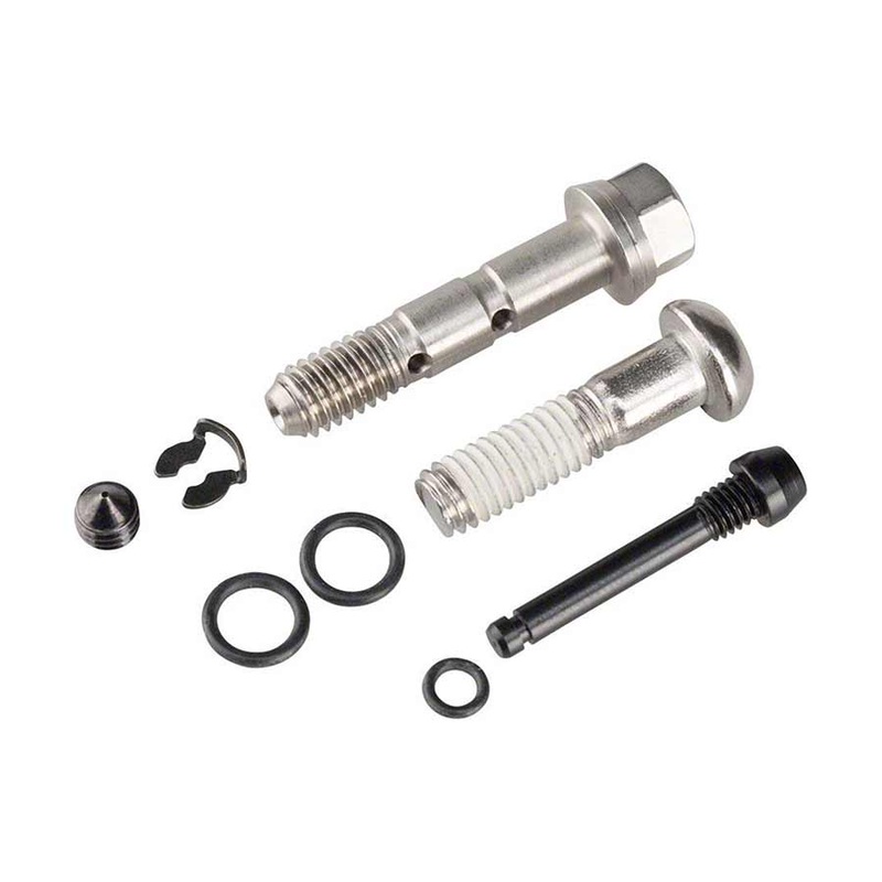 SRAM Guide Stainless Steel Caliper Hardware Kit – Includes Body Bolt Banjo Bolt Bleed Screw Pad Pin