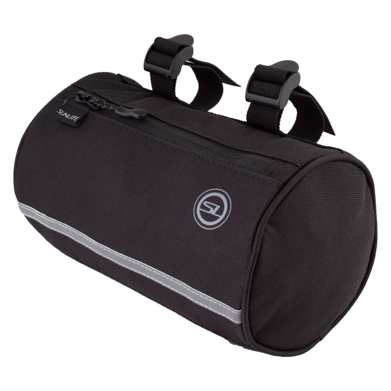 Sunlite Handlebar Roll Bag Velcro Straps 8.6×4.7×4.7` 150 c.i. Black