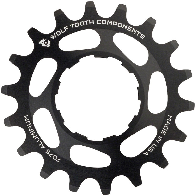 Wolf Tooth Components Single Speed Aluminum Cog 18T Compatible with 3/32″ chains