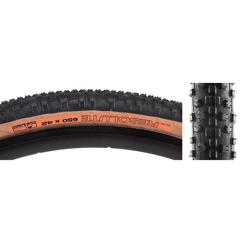 WTB Resolute Tire – 650b x 42 TCS Tubeless Folding BLK/Tan Light Fast Rolling