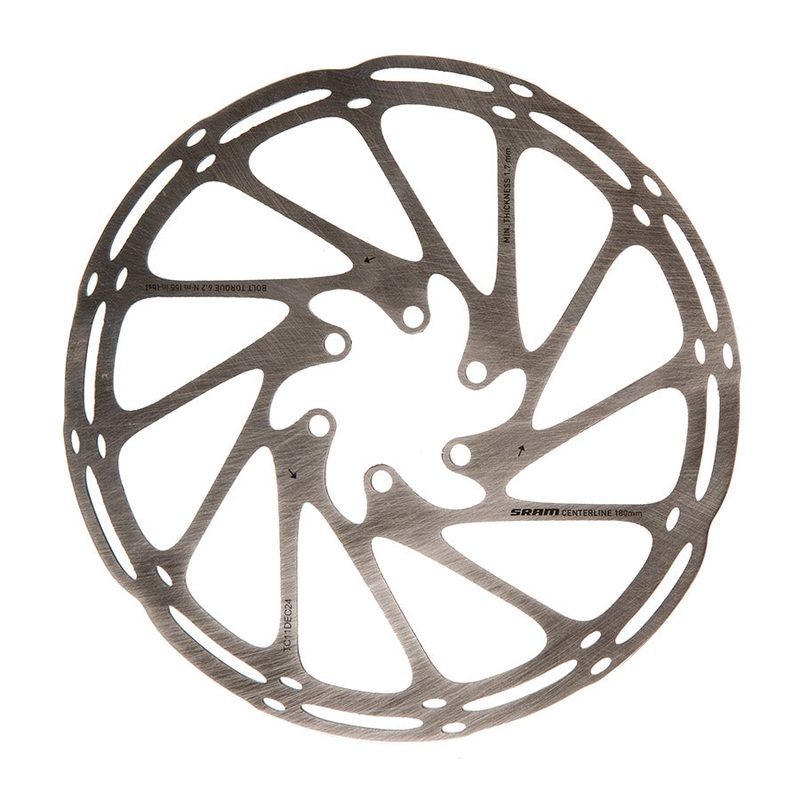 SRAM CenterLine Disc Brake Rotor – 180mm 6-Bolt 2.0mm