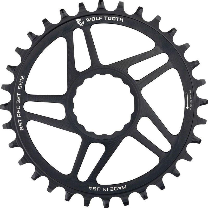Wolf Tooth Direct Mount Chainring – 34t RaceFace/Easton CINCH Direct Mount Boost 3mm Offset Requires 12-Speed Hyperglide Chain Black