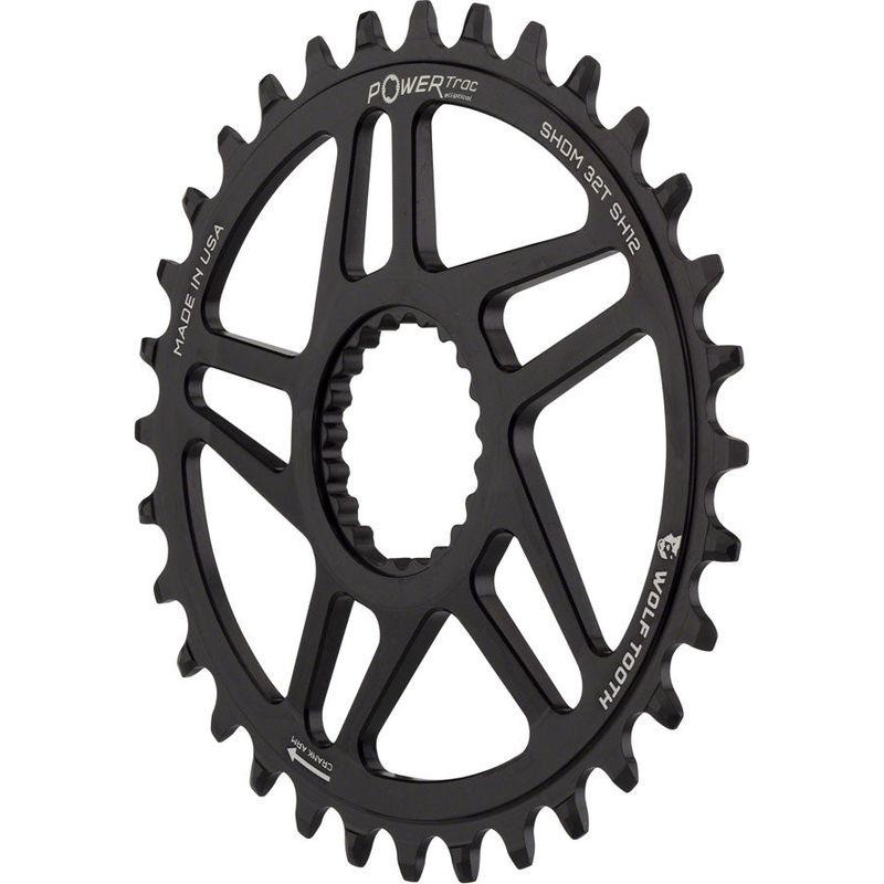 Wolf Tooth Elliptical Direct Mount Chainring – 34t Shimano Direct Mount Boost 3mm Offset Requires 12-Speed Hyperglide Chain Black