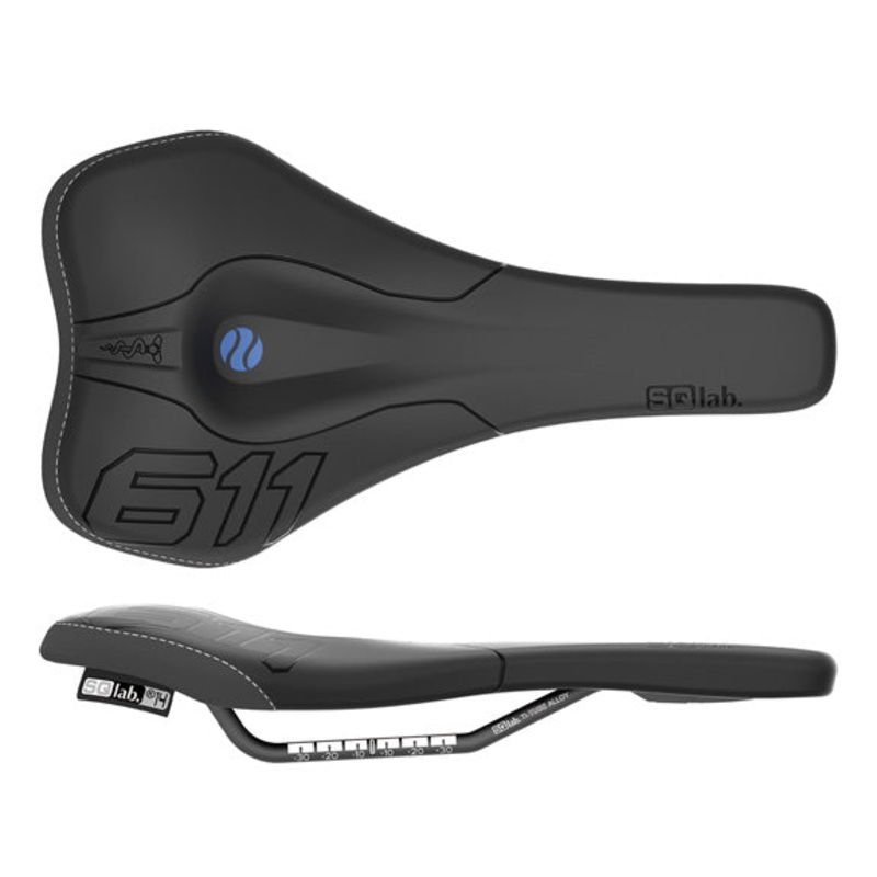 Bike Saddle SQlab 611 Ergowave S-Tube rail 140* , blk