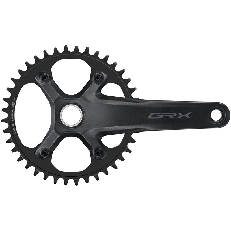 Shimano GRX FC-RX610-1 Crankset – 170mm 12-Speed 40t 110 BCD Hollowtech II Spindle Interface BLK