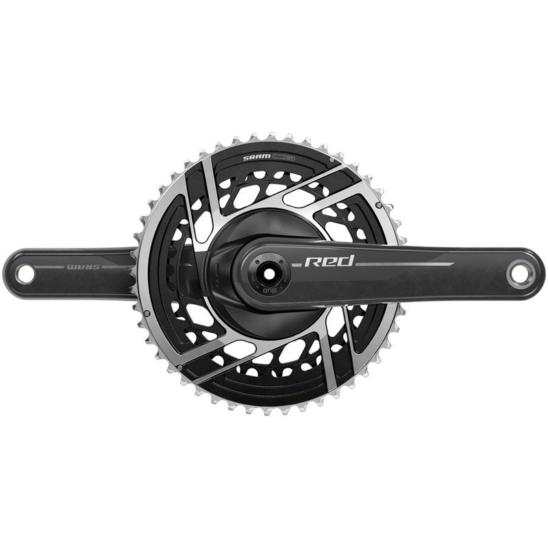 SRAM RED Crankset – 167.5mm, 2x 12-Speed, 46/33t, 8-Bolt Direct Mount, DUB Spindle Interface, Natural Carbon, E1