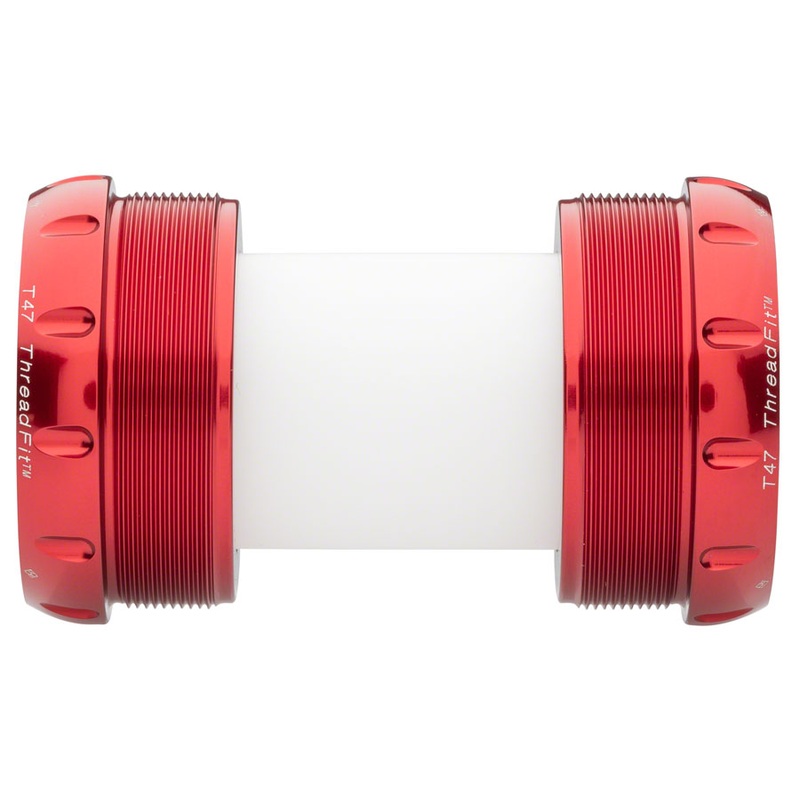 Chris King ThreadFit T47 30x Bottom Bracket with Fit Kit 5 – T47, For 30mm Spindles, Red