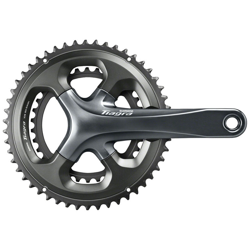 Shimano Tiagra FC-4700 Crankset – 175mm 10-Speed 48/34t 110 Asymmetric BCD Hollowtech II Spindle Interface Gray
