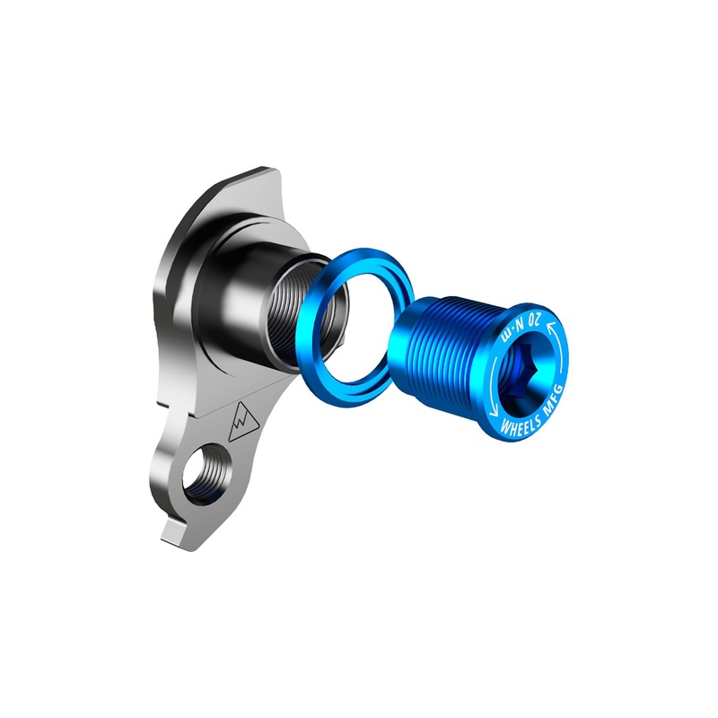 Wheels Manufacturing Universal Derailleur Hanger – 404-5 For Frames designed to accept SRAM UDH BLK/Teal