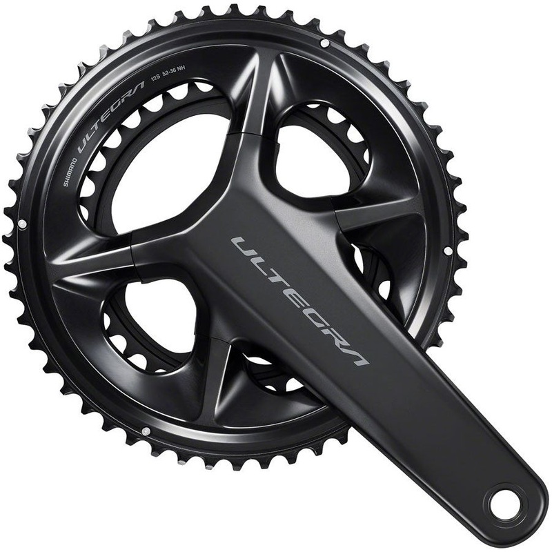 Shimano Ultegra FC-R8100 Crankset – 165mm, 12-Speed, 52/36t, Hollowtech II Spindle Interface, Black