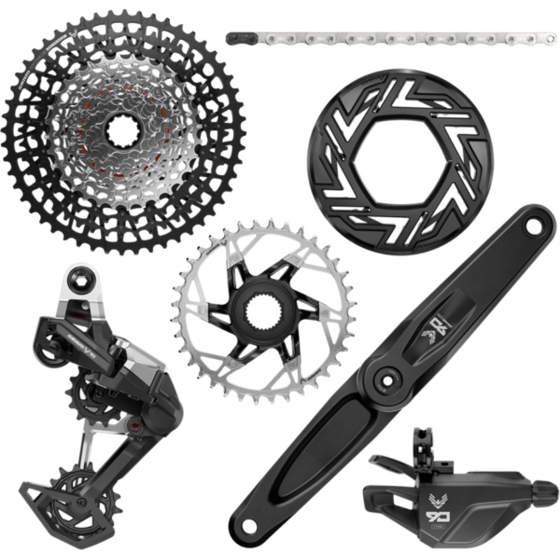 SRAM Eagle 90 E-MTB Groupset, No Cranks, 34T Clip-On Guard